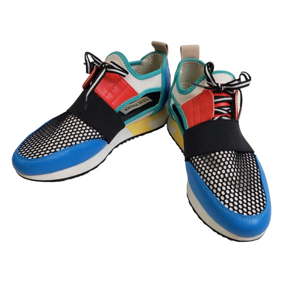 GUC Steve Madden Arctic Fashion Sneaker Colorblock Cutout Colorful Walking Shoes - Picture 3 of 16